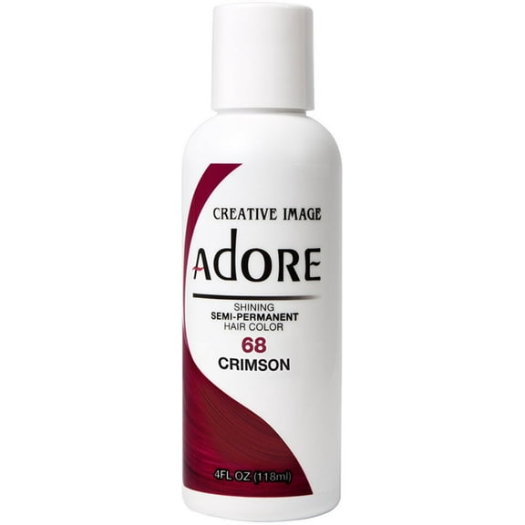 Adore Semi Permanent Hair Color 68 Crimson 4 floz All Hair Type, Adult