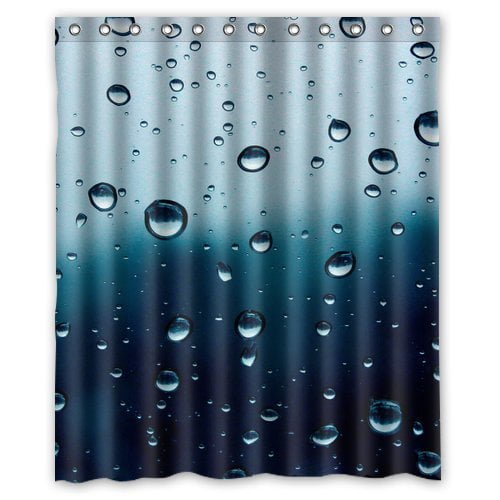 MOHome Raindrop Shower Curtain Waterproof Polyester Fabric Shower
