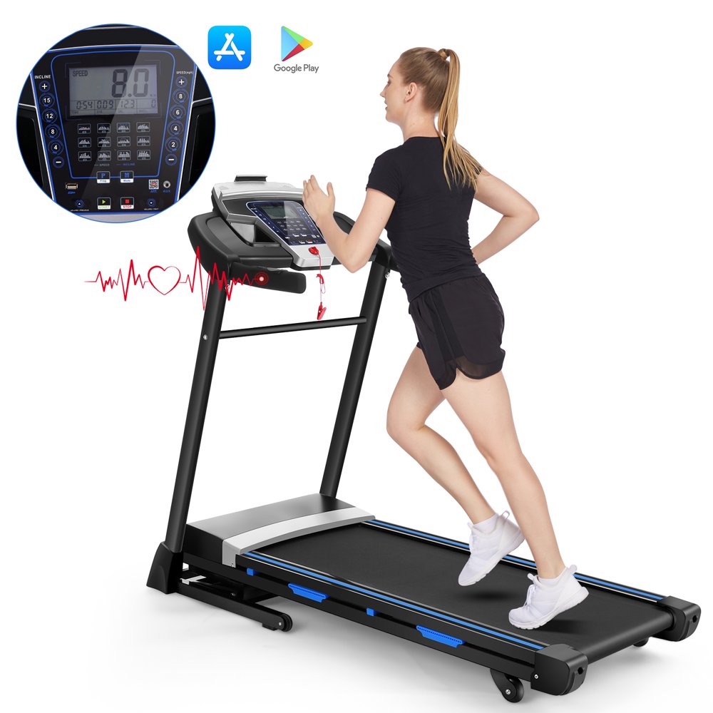 3.25HP Folding Treadmill Electric Smart Treadmill with Auto Incline