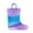 Blue and purple gradient, variant on BOCCA Kids Silver Glitter Waterproof Rain Boot For Girls Size 12