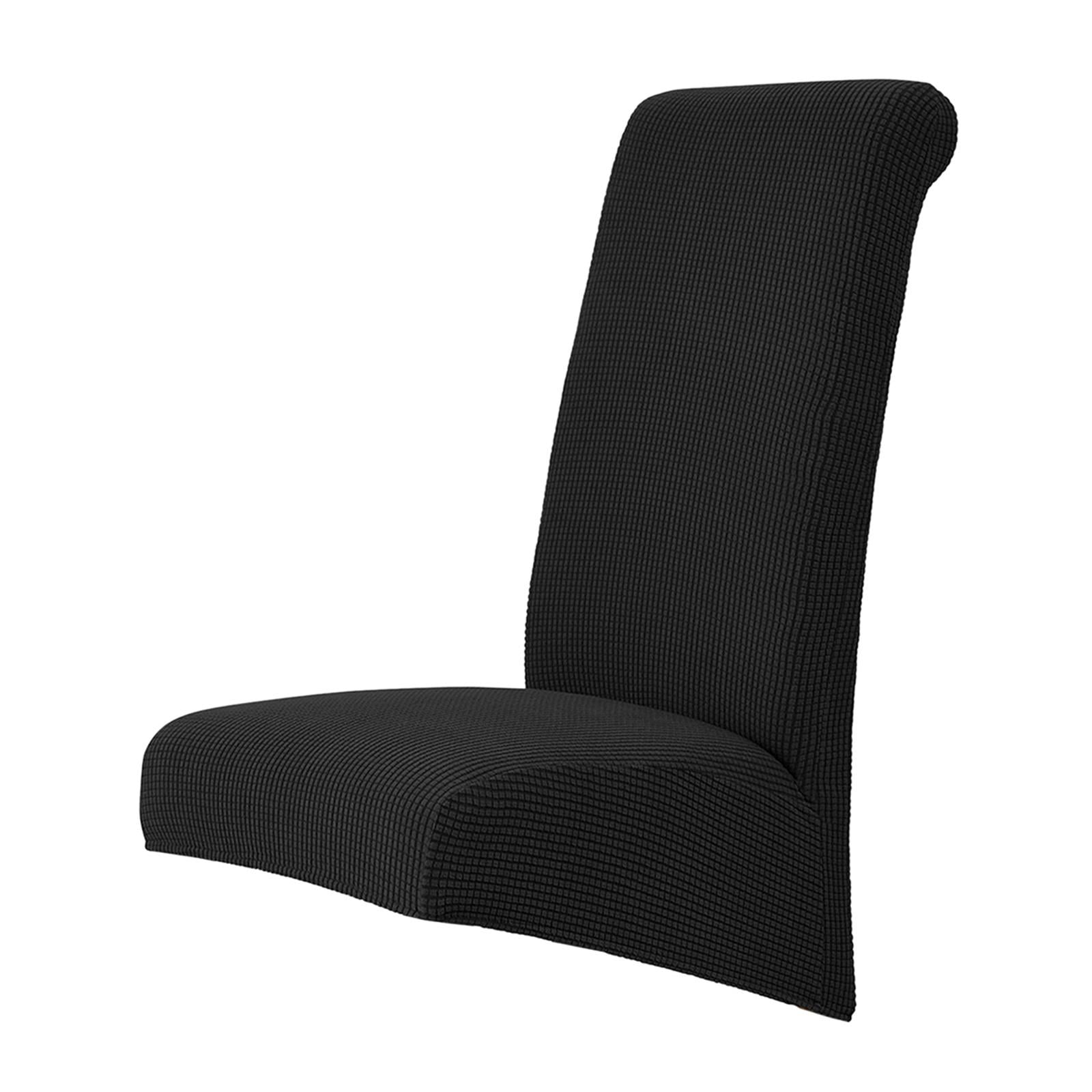 High Back Chair Cover Corn Fleece Slipcover Dust Home Room Black
