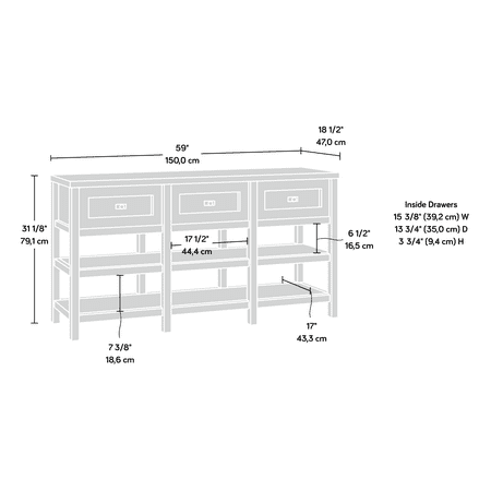 Sauder - Cottage Road TV Stand for Most Flat-Panel TVs Up to 60" - Soft White