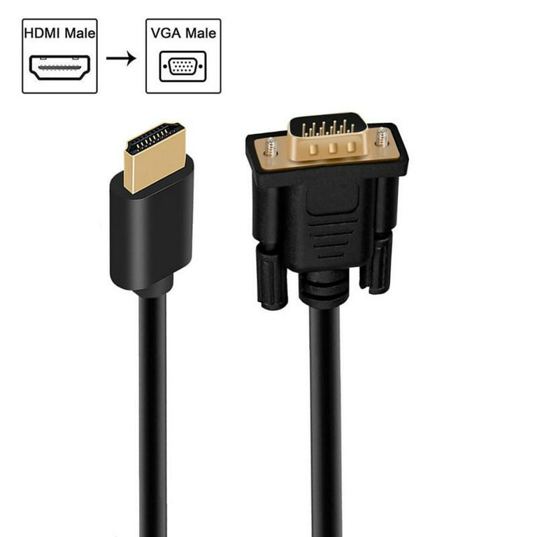 BENFEI HDMI to VGA 3 Feet Cable, Uni-Directional HDMI (Source) to VGA  (Display) Cable (Male to Male) Compatible for Computer, Desktop, Laptop,  PC
