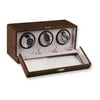 Brown Faux Leather 3-Turntable Watch Winder
