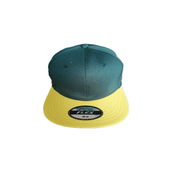 Gorra Snapback Verde Amarillo Sport Caps Jersey Flex Combinada Unitalla