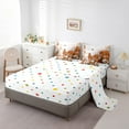 thumbnail image 3 of Butterfly Flowers 7 Piece Comforter Set Full Bed in a Bag,Orange Ombre Art Oil Painting Floral Bedding Sets Rustic Aesthetic Animal Daisy Flower Sheet Set with Comforter, 3 of 5