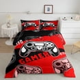 thumbnail image 3 of Feelyou Video Games Console Bedding Comforter Set, Red Cartoon Gamepad Twin Comforter Sets, Game Controller Reversible Bedding Set, Ultra Soft Bedroom Decor, 2 Pieces, 3 of 9