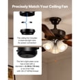 thumbnail image 2 of KFFKFF Ceiling Fan Light Kit with Three-Light 3000K 750lm Fixture, Pull Chain Operation, Ideal for Living Room, Bedroom, Dining Room, Home Decor, Featuring Cloud White Glass and Brushed Nickel Finish, 2 of 9