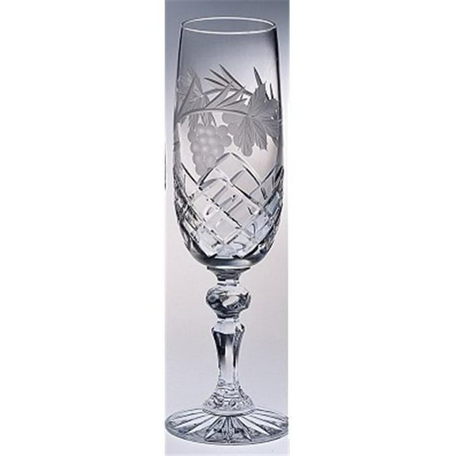 Majestic Gifts GR-566 Grape Crystal Flute With A Grape Cut