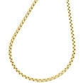 thumbnail image 3 of 10K Yellow Gold 2.25mm Hollow Open Square Box Chain Unisex Necklace 22 Inch, 3 of 7
