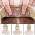 thumbnail image 4 of SEGO Clip in Hair Extensions Human Hair Toppers with Bangs 100% Real Human Hair for Thinning/Loss Hair Natural Black Hair Pieces, 4 of 9