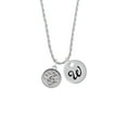 thumbnail image 2 of Delight Jewelry Silvertone Music Clef - Round Seal Silvertone Script Initial Disc - W - Charm Necklace, 20"+3", 2 of 4