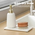 thumbnail image 6 of WarmHaven2PCS Diatomite Quick Stone Drying Tray Mat for Bathroom & Kitchen Counter, Instant Dry Water Absorbent Drink Bar Coasters,Vanity Sink Caddy Organizer,Dish Soap Sponge Holder, Ivory,8"x3.8", 6 of 14