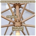thumbnail image 4 of Yescom 13FT Large Outdoor Patio Umbrella UV30+ Wood 8 Rib Pole for Table Beach Yard Garden Wedding Deck Cafe Pool White, 4 of 9