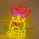 thumbnail image 2 of Letrero de neón de bulldog francés, sombrero de vaquero, luz de neón para decoración de pared, letrero de neón LED para perro, luz de neón LED de vaquero, letreros de neón con gafas de sol, luces de, 2 of 7