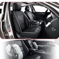 thumbnail image 5 of Fit for Hyundai Sonata 2026, Faux Leather 5 Piece Full Set Anti-Slip Lining Suitable for All Seasons, Black Car Seat Covers, Pet Car Seat Covers, 5 of 9