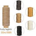thumbnail image 5 of Set of 20 Bookbinding Tools, DaKuan Bone Folder Creaser Waxed Linen Thread Wood Handle Awl Large-eye Needles Binder Clips for Handmade DIY Bookbinding Crafts and Sewing Supplies, 5 of 9