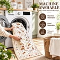 thumbnail image 5 of Lecolaco Washable Area Rug 2'x4', Soft Low-Pile Floral Cat Rug, Non-Slip Floor Mat for Living Room, Laundry, Beige, 5 of 8