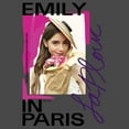 thumbnail image 2 of Junior's Emily in Paris La Plouc Flowers Photo  Racerback Tank Top Charcoal Medium, 2 of 4
