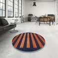thumbnail image 3 of Ahgly Company Indoor Square Abstract Chestnut Brown Abstract Area Rugs, 3' Square, 3 of 6