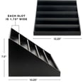 thumbnail image 3 of Excello Global Products Wooden Sunglass Organizer - 12.25 x 10.25 x 7.5 Inches - Holds 10 Pairs of Glasses (Black) - EGP-HD-0376-B, 3 of 4