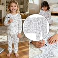 thumbnail image 4 of WhouRiu Girls Cartoon Graphic Pajamas Long Sleeve Crew Neck T Shirts And Pants Pajama Set 2 Piece Kids Autumn Cozy Cute Sleepwear,8-9 Years, 4 of 4