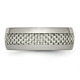 thumbnail image 4 of Auriga Fine Jewelry Titanium Polished with Grey Carbon Fiber Inlay 8mm Men's Band Size 10.5, 4 of 5