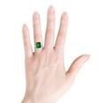 thumbnail image 6 of ANGARA Lab Grown 5.75 Ct Emerald-Cut Emerald Engagement Ring with Diamonds for Women in 14K White Gold (Size-12x10mm) | May Birthstone, Anniversary, Jewelry Gift for Women | Lab-Grown Emerald Ring, 6 of 9