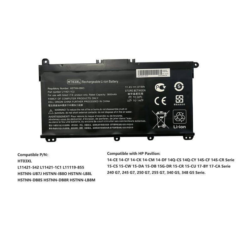 HT03XL Battery For HP Laptops – Compatible With HP Pavilion, EliteBook & More