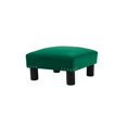 thumbnail image 1 of Jules Square Accent Footstool Ottoman Ultramarine Green, 1 of 7