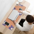 thumbnail image 3 of Go Vintage with Groovy Flowers Desk Mat: Extended Gaming Mouse Pad for Office Work & Gaming, Non-Slip Rubber Base, Computer Keyboard Mat with Stitched Edges - Large & Chic - 31.5x11.8 inches, 3 of 7