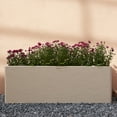 thumbnail image 2 of TerraDeco 42 Inch Rectangular Concrete Planter（42Lx14Wx15H，58 Pounds）,Durable All-Weather Use with Drainage Holes,Large Rectangular Planter  for Outdoor Indoor Plants, 2 of 5