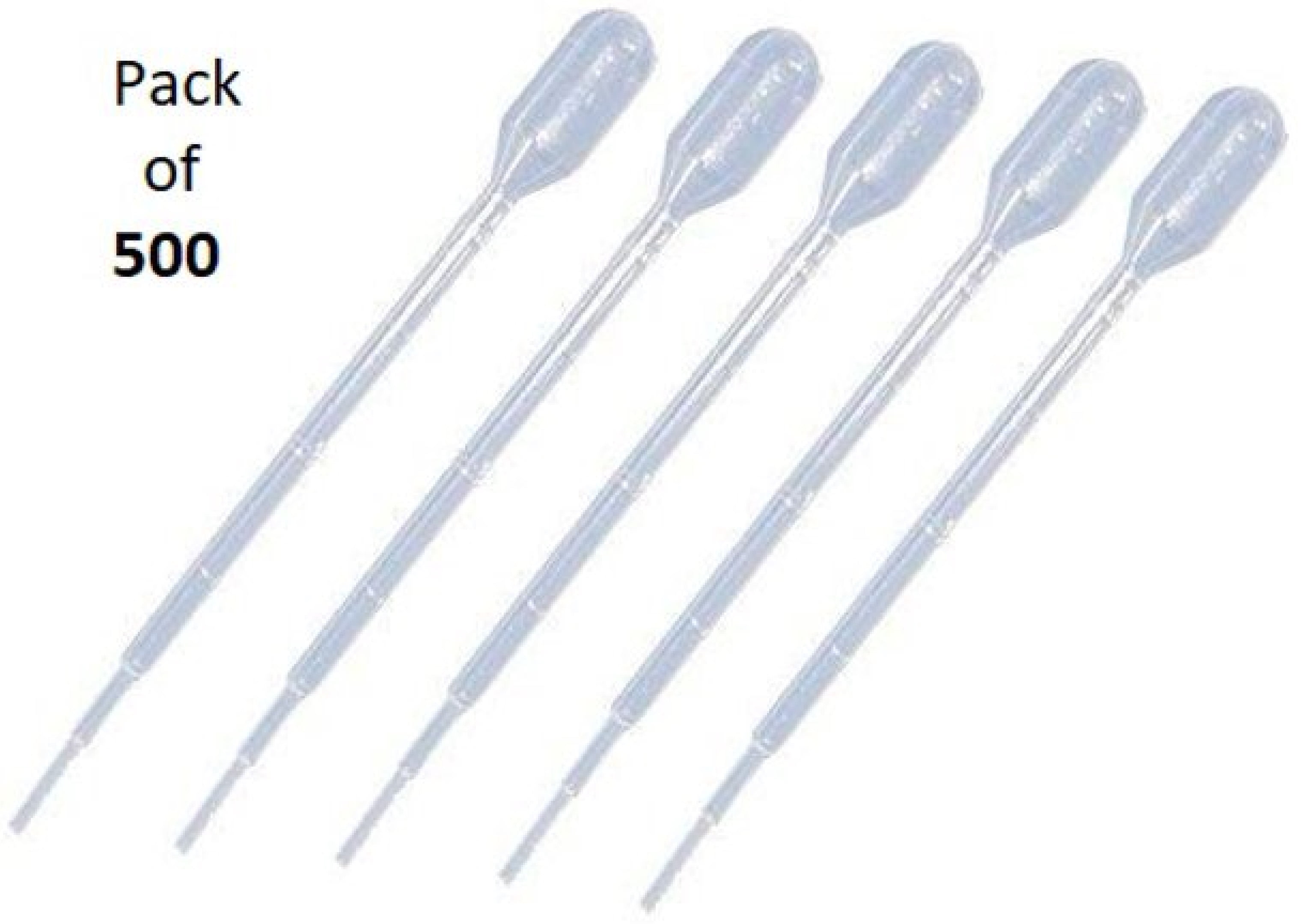 Plastic Transfer Pipettes, 3mL Capacity-Graduated to 1mL - Short Bulb, Sterile, 500 per Case by Sponix BioRx