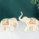 thumbnail image 4 of Estatua de elefante en miniatura Feng Shui de resina de la suerte para adorno de oficina blanco, 4 of 7