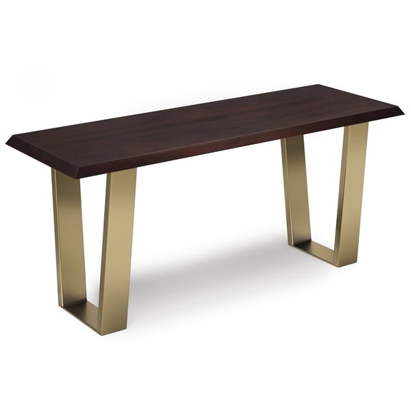 Simpli Home Lewis Solid Mango Wood 42 inch Wide Contemporary Bench in Cognac