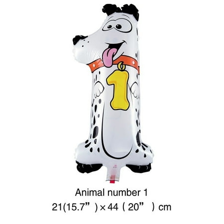 Fashion Inflatable Balloon 16 Inch Aluminum Film Cartoon Animal Number Shape For Wedding Birthday Party Decoration Air Balloon