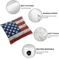 thumbnail image 4 of BANET Pillow Covers American Flag Outdoor Decor Blue White Stars and Red Stripes Throw Pillows for Couch Pillowcase Decorative Cushion Case for Sofa Bed White, 4 of 5