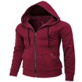 thumbnail image 2 of CNKOO Men Hoodie  Long Sleeve Hooded Solid Fall Zip-up Sweatshirt Jacket for Cual Daily, 2 of 4