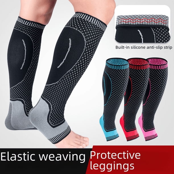 Funda para pierna deportiva de punto, alargada, transpirable, retráctil a presión, para baloncesto, fútbol, montañismo, protector para el cabello