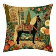 thumbnail image 2 of Hometravel Animals Series Horse Theme, Vintage Style Home Decor Pillow Cover, Equestrian Pattern Car Accessory and Office Nap Pillow, 2 of 7