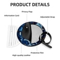 thumbnail image 4 of Starry Shark 2pcs PU Leather Round Bag Tags Suitcase Handbag Tags with Privacy Cover and Name ID Tag for Travel Luggage, Handbags, Backpacks, School Bags, 4 of 6