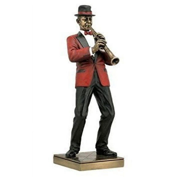 WU Bronze Clarinet Player Statue - Jazz Band Collection