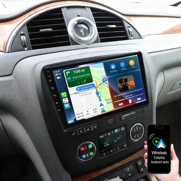 Gsuatey Car Radio for Buick Enclave 2008-2012 with Wireless CarPlay and Android Auto, 10-inch HD Touchscreen Car Stereo Bluetooth, WiFi, FM RDS, AUX, DSP, SWC, Backup Camera