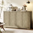 thumbnail image 4 of Fluted Modern Sideboard  with Doors & Shelves, Wood Storage Console Coffee Bar Wine Bar Cabinet Table for Living Room, Entryway, Hallway, 4 of 8