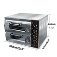 thumbnail image 6 of Commercial Pizza Oven 16 inch Pizza Double Deck 3000W 110V Electric Oven Multipurpose Toaster Bake Broiler 40L Stainless Steel for Restaurant Home Pizza Pretzels Baked Roast Yakitori, 6 of 11