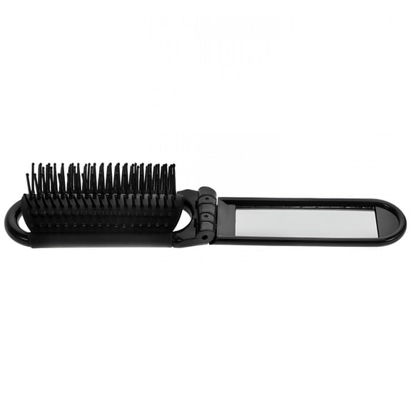 RAGUPEL Purse Hair Brush Mini Brushes Mesh Bag Folding Man Travel Black