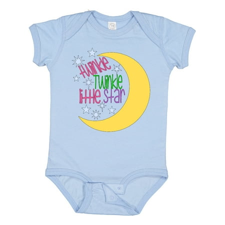 

Inktastic Twinkle Twinkle Little Star with Yellow Moon Gift Baby Boy or Baby Girl Bodysuit