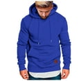 thumbnail image 2 of Caqnni Men's Workout Hoodie Lightweight Gym Athletic Sweatshirt Fashion Pullover Hooded With Pocket Oversized Hoodie (3XL,Blue), 2 of 4