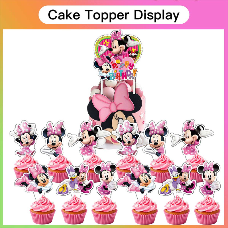 Mouse Party Supplies Plates Tableware Balloons Cake Topper Banner Decorations Birthday Decor Banner Backdrop