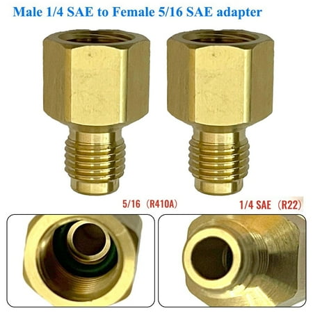

Leke R410 Conditioner Adapter Quick Coupling 1/4 SAE to 5/16 SAE Refrigerant Adapter